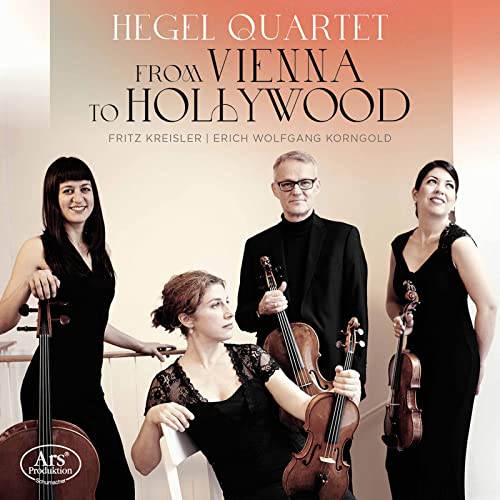 Hegel Quartet members with string instruments, album cover for classical music CD.