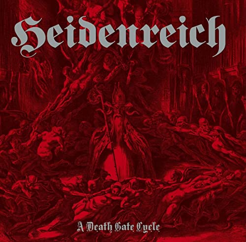 Album cover featuring the band name Heidenreich and A Death Gate Cycle in red.