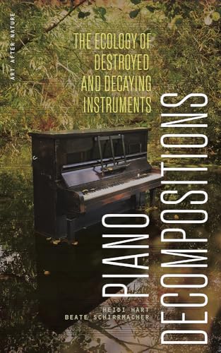Book cover: a decaying piano partially submerged in murky water.