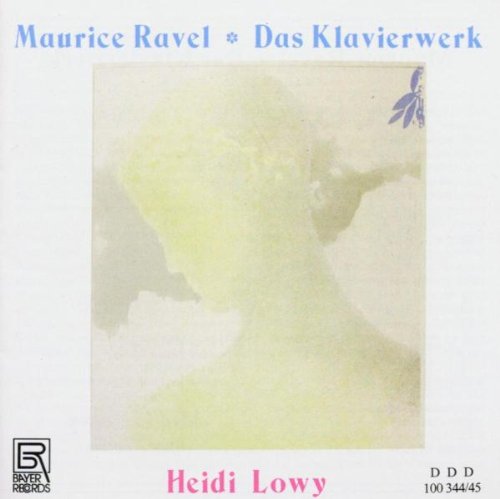 CD cover with abstract watercolor image, text "Maurice Ravel" and "Heidi Lowy".