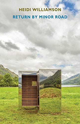 Book cover: mirrored cube in a green landscape under cloudy skies.