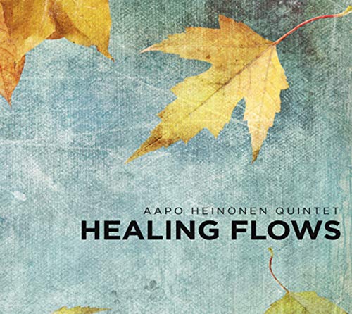 CD cover with falling autumn leaves and bold text: "Healing Flows".