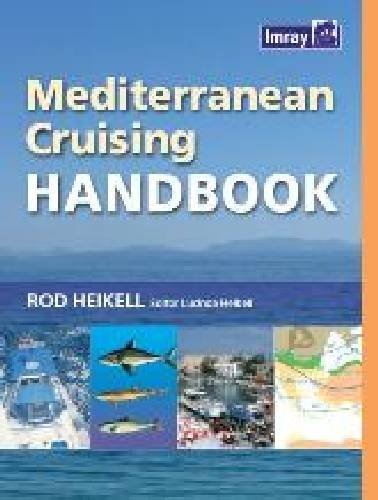 Mediterranean Cruising Handbook" book cover with blue sea and small images below.