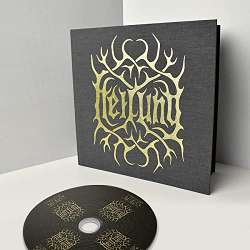 Heilung “Drif” CD case with gold antler-like design and disc.