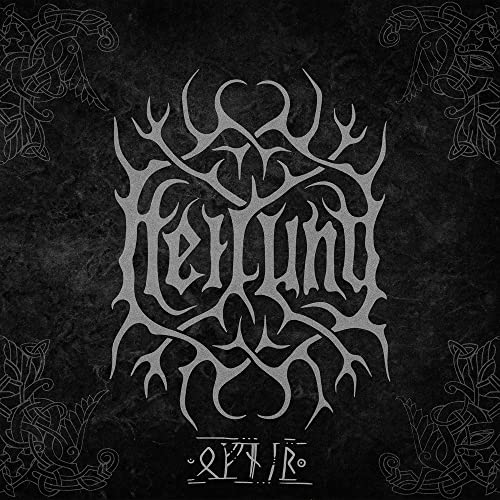 Album cover with the word Heilung in stylized, branch-like lettering on a dark background.