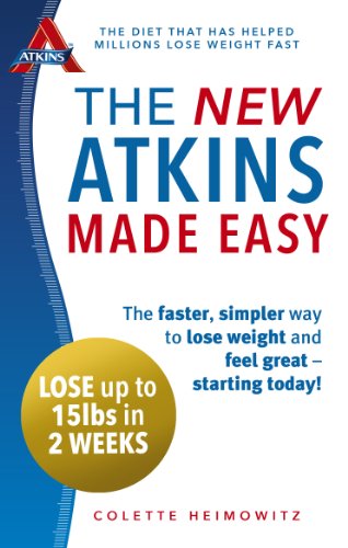 Book cover for “The New Atkins Made Easy” with red and blue text.