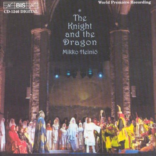 "CD cover with opera stage scene, 'The Knight and the Dragon' title."