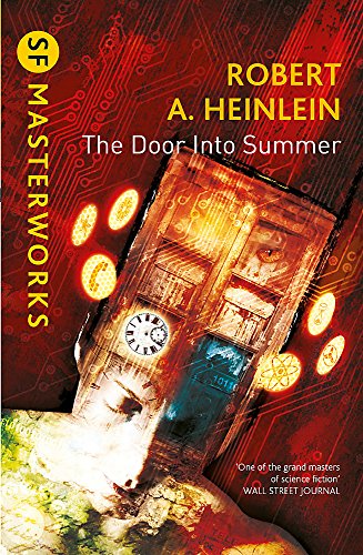Book cover: “The Door Into Summer” by Robert A. Heinlein, featuring a door.