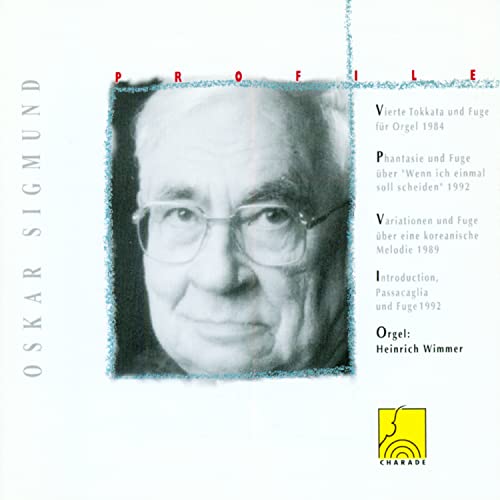 CD cover featuring a portrait of organist Heinrich Wimmer in glasses.