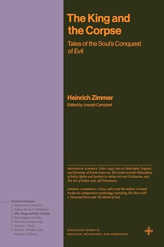 Book cover: "The King and the Corpse" by Heinrich Zimmer, dark green background.