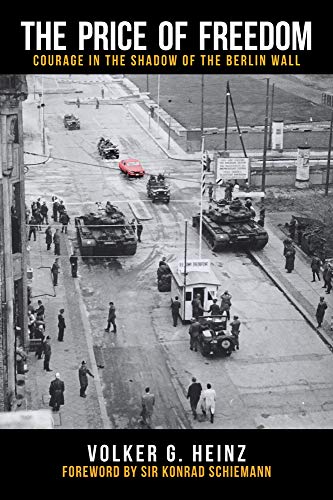 Book cover depicting tanks near the Berlin Wall, black and white photo.