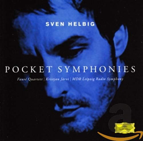 CD cover: close-up portrait of Sven Helbig, titled “Pocket Symphonies”.