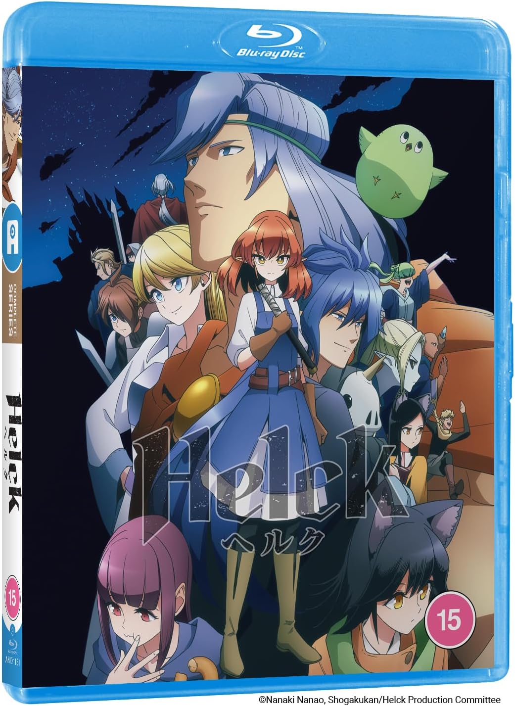 Blu-ray cover for "Helck" anime, featuring a group of fantasy characters.
