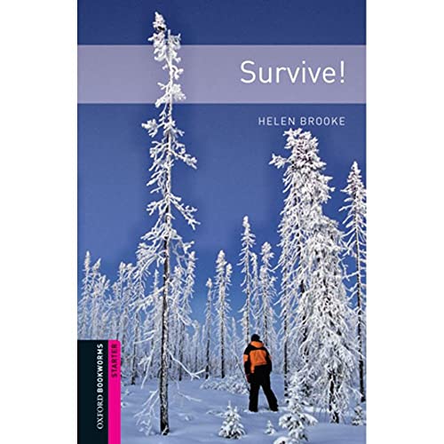 Book cover: snowy forest scene with a person walking, titled "Survive!".