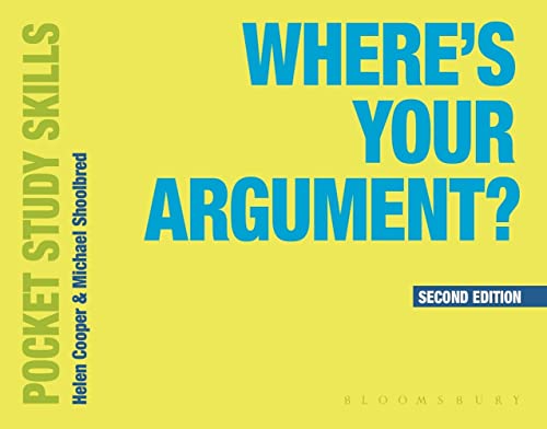 Yellow book cover with bold blue text: "Where's Your Argument?" and "Pocket Study Skills.