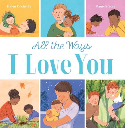 Children’s book cover depicting diverse families and loving interactions.