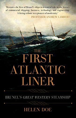 Book cover depicting a large, dark steamship on turbulent ocean waves.