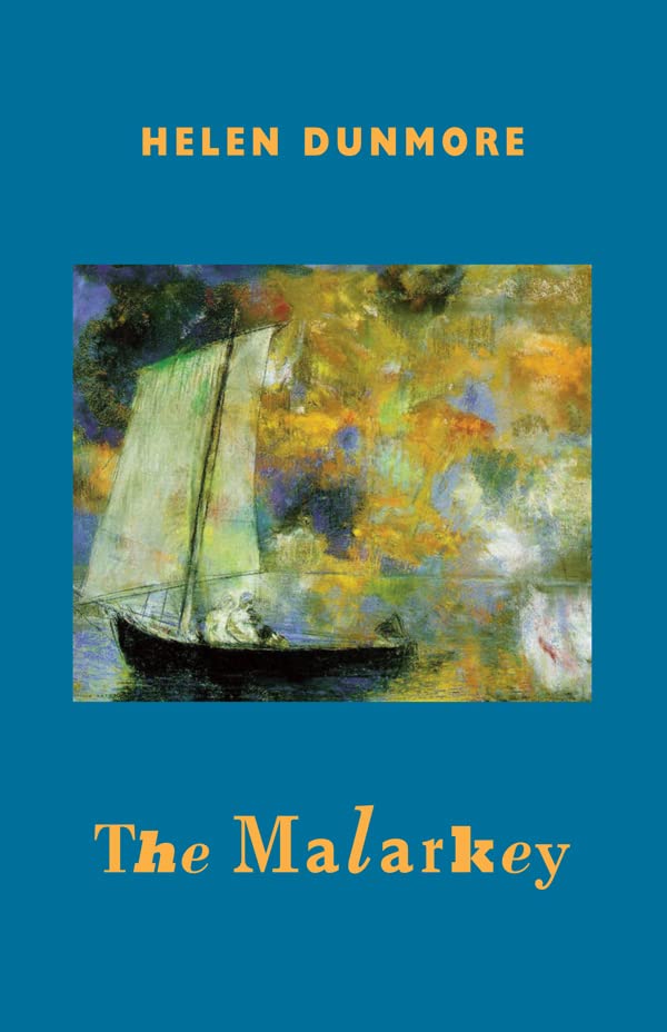 Book cover: sailboat painting above title “The Malarkey” by Helen Dunmore.
