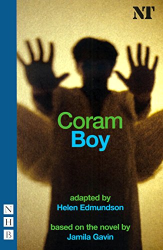 Play script cover: shadowy figure with outstretched hands, title "Coram Boy".
