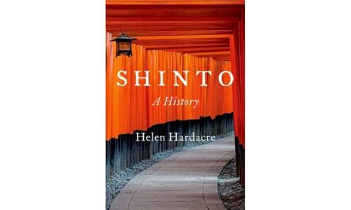 Book cover for "Shinto: A History" with orange torii gate background.