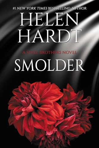 Book cover: "Smolder" by Helen Hardt with red flower image.