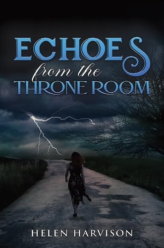 Book cover: woman running down a road during a stormy night.