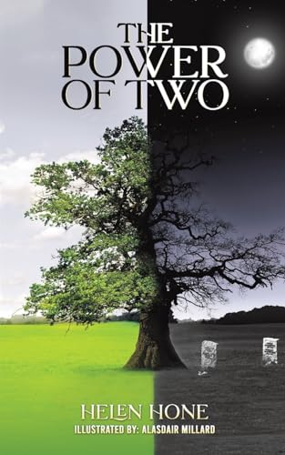 Book cover: split tree image, green and dark sides, title “The Power of Two”.