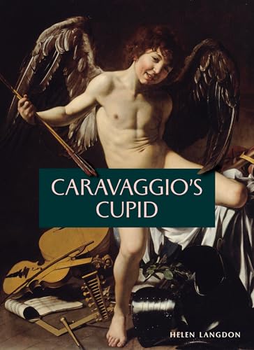 Painting of a winged Cupid figure with musical instruments below.