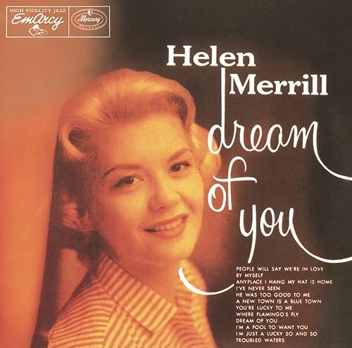 Helen Merrill album cover, "Dream of You", with portrait and tracklist.