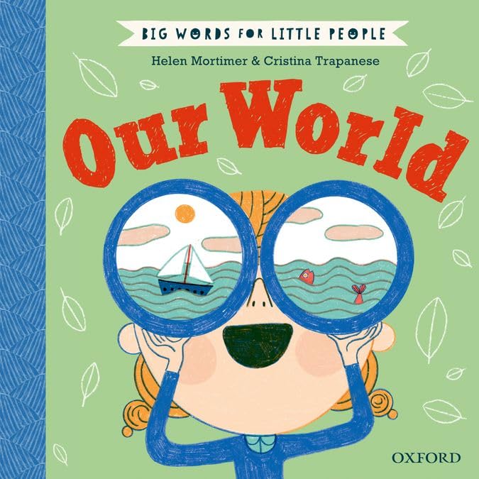 Children’s book cover with binoculars showing a boat and a diver.