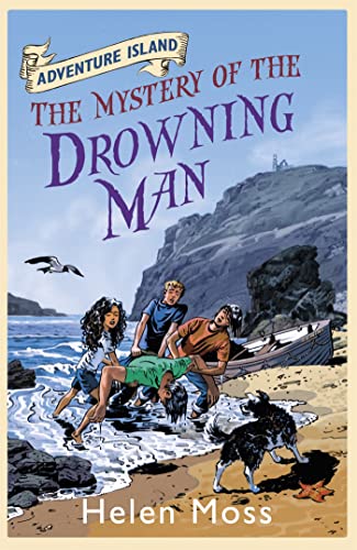 Book cover depicting children, a dog, and a boat on a beach.