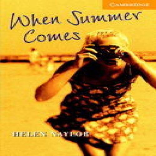 Book cover: “When Summer Comes” depicts a girl taking a photo.