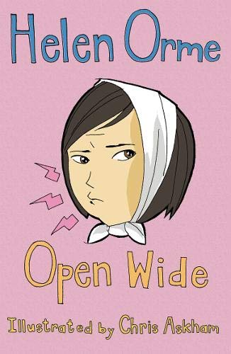Book cover: illustrated girl with a head bandage, titled "Open Wide.