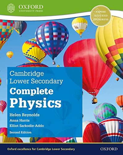 Physics textbook cover with colorful hot air balloons and blue title.