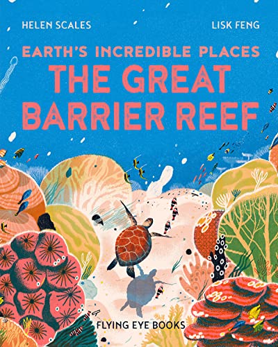 Book cover depicting colorful coral reef with a sea turtle.