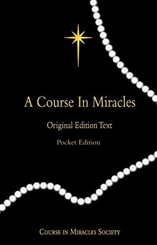 Black book cover with gold star and text: "A Course in Miracles.