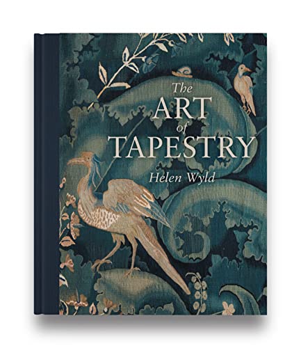 Book cover featuring detailed floral tapestry and birds, titled "The Art of Tapestry".