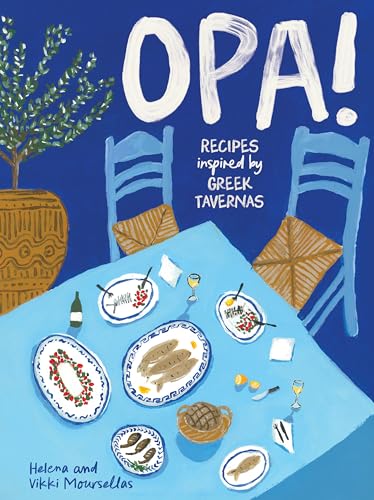 Cookbook cover with illustrated table setting and the title "OPA!".