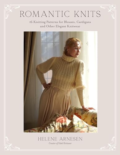 Book cover showing a woman wearing a cream-colored knit sweater by Helene Arnesen.