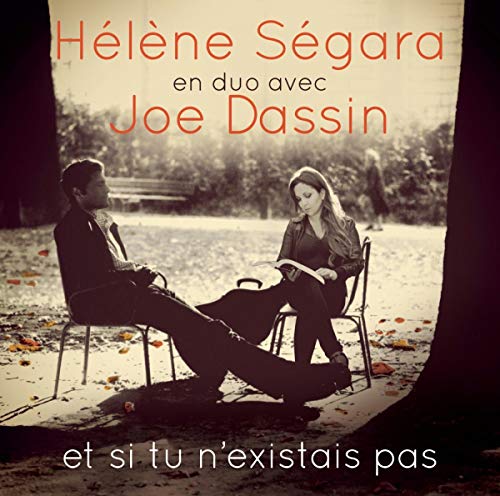 CD cover featuring Hélène Ségara and Joe Dassin seated in a park.