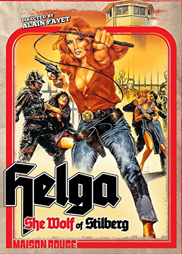 1976 film poster featuring a woman with a whip, guns, and a prison.