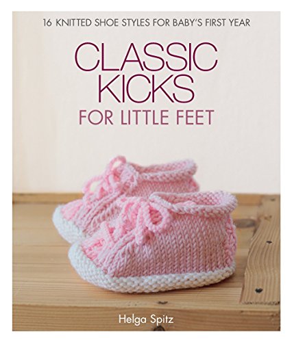 Book cover featuring a knitted pink baby shoe on woodgrain.