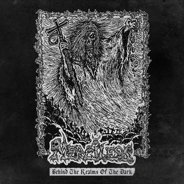 Vinyl record of Hell Militia’s “Canonisation Of The Fool Spiri,” black sleeve.