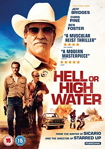 DVD cover for "Hell or High Water" featuring Jeff Bridges and Chris Pine.