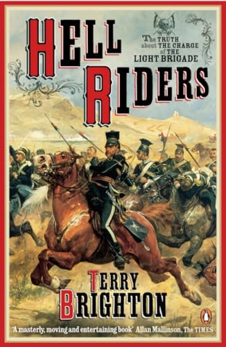 Book cover: "Hell Riders" depicts 19th-century cavalry charging forward.