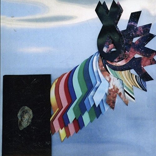 CD cover with a cosmic, abstract design and a portrait.