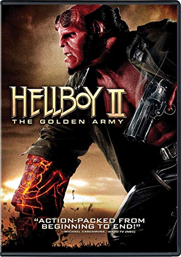 Hellboy II Blu-ray cover featuring the red demon character with a gun.