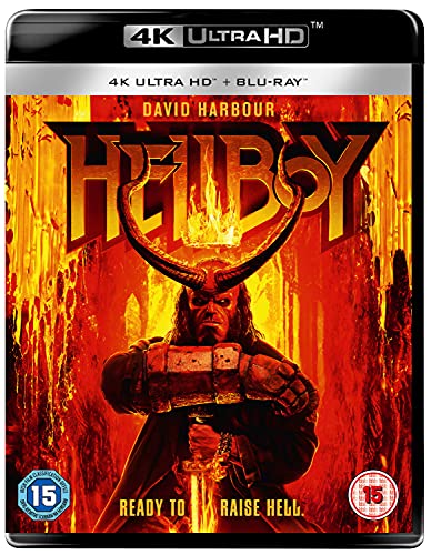 Hellboy Blu-ray cover featuring David Harbour as the red demon character.