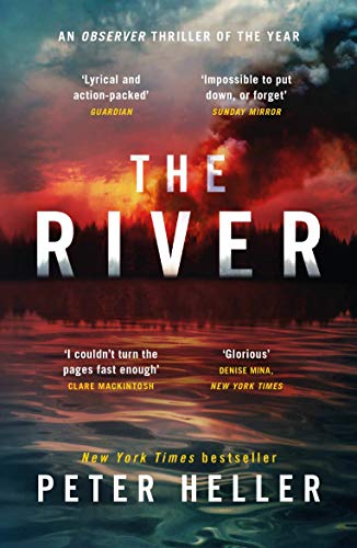 Book cover for "The River" with a dark, stormy landscape.