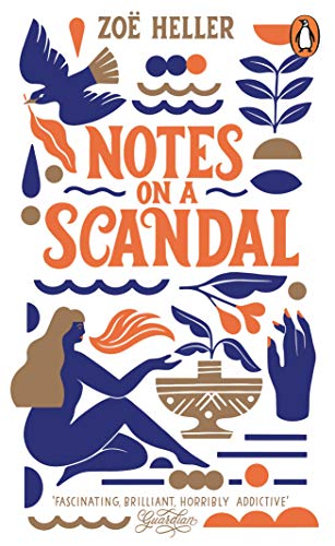 Book cover for “Notes on a Scandal” with abstract illustration.